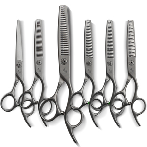 Forbici Professionali CNC Premium VG10 Grigio Opaco per Barbiere, Forbici per Sfoltire i <span class=keywords><strong>Capelli</strong></span>, Tijeras da Salone per <span class=keywords><strong>Parrucchieri</strong></span> - Product Image 1