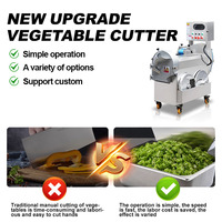 Cortador de frutas de raíz de gran capacidad comercial, cortador rebanador, jengibre, patata, cebolla, zanahoria, cubo para cortar en cubitos, máquina cortadora de verduras