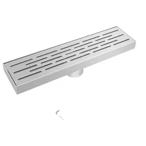 12-inch stainless steel 304 linear drain with hair catcher Adjustable linear drain From Uni-Green