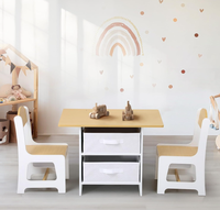 Chaise et table pour enfants en bois Offre Spéciale bureau d'étude en bambou de style classique pour tout-petits avec chaises de table sensorielles