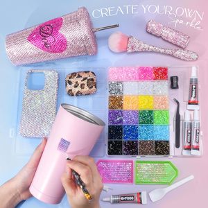 Kit de 35 000 strass en résine multicolores de 3 mm à dos plat, kit tout-en-un pour embellir vos créations DIY, arts et artisanat, cadeaux - Product Image 4