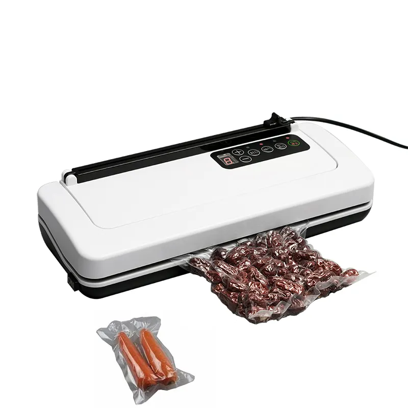 Hzpk Nieuwe Mini Kleine Huishoudelijke Rijst Vlees Voedsel Droog Fruit Plastic Vacuüm Pouch Zak Warmte Afdichting Verpakking Machine