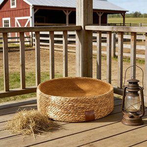 <span class=keywords><strong>Panier</strong></span> de couchage pour <span class=keywords><strong>chat</strong></span> fait main et écologique avec un design tissé respirant, lit de repos confortable pour animaux de compagnie - Product Image 1