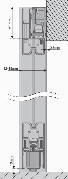sliding door hide push to open