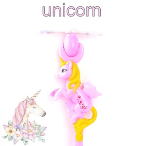 Enfants éclairent <span class=keywords><strong>licorne</strong></span> jouet bâton d'éclairage led musique rainbow filature moulin à vent baguette - Product Image 5