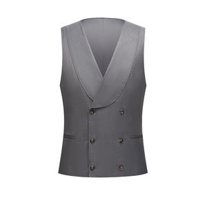 Set completo Casual da uomo a tre pezzi di alta qualità nuova collezione di colore <span class=keywords><strong>grigio</strong></span> <span class=keywords><strong>scuro</strong></span> con chiusura a bottone taglie forti - Product Image 4