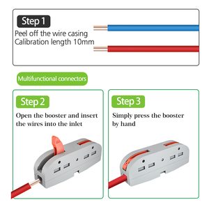 Wagos đòn bẩy dây nối 2 trong 2 ra đẩy nhanh nhanh chóng phổ Splitter cáp dây terminales khối kết nối điện - Product Image 4