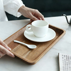 Современные элегантные экологически чистые белые Миниатюрные керамические чайные чашки в турецком стиле набор тарелок простые чашки Эспрессо для домашнего использования - Product Image 5