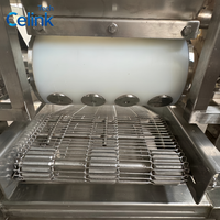 Ligne de production de friteuses continues pour nuggets de poulet, rouleaux de printemps, noix, usine de transformation d'aliments en collation