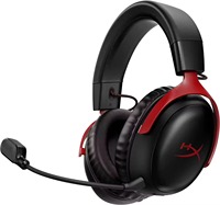 HyperX Cloud 3 77Z46AA 77Z45AA Merah Hitam Headset Gaming Nirkabel Headset Gaming PC Earphone Gaming Headset dengan Mikrofon