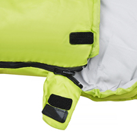 Sac de couchage simple imperméable et coupe-vent à capuche vert herbe pour camping enveloppe sacs de couchage