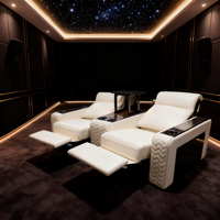 Luxuriöses Modernes Elektrisches Relaxsofa-Set Möbel Ledersessel mit Getränkehalter für Zuhause Einkaufszentrum Villa Keller