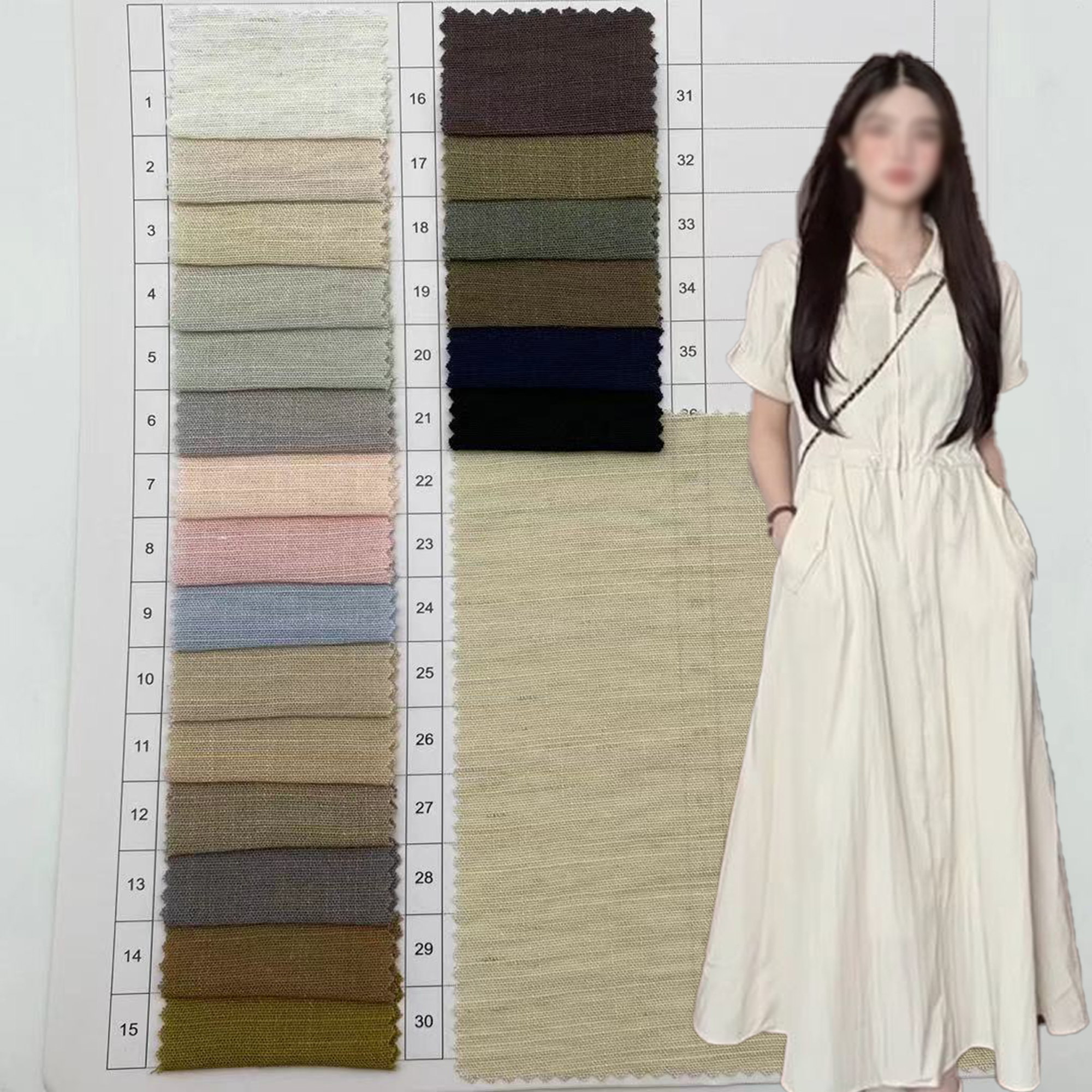 Hot Selling Item Rayon and Nylon Plain Weave Fabric Summer Thin Edition Clothes Pants Dress Fabric 158gsm