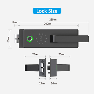 Serratura Intelligente per Porta in Vetro Tuya con Accesso Tramite Impronta Digitale e Carta, Serratura Digitale Automatica per Porte in Vetro - Product Image 5