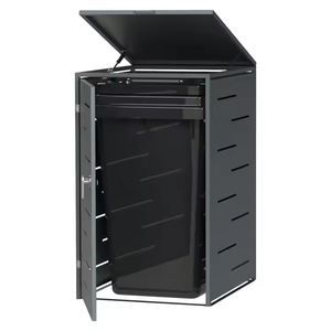 <span class=keywords><strong>Poubelle</strong></span> à roulettes durable avec couvercle, <span class=keywords><strong>poubelle</strong></span> de jardin, rangement, bac de recyclage <span class=keywords><strong>extérieur</strong></span>, <span class=keywords><strong>abri</strong></span> <span class=keywords><strong>pour</strong></span> <span class=keywords><strong>poubelle</strong></span> en acier <span class=keywords><strong>extérieur</strong></span> - Product Image 2