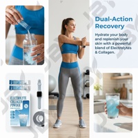 Poudre d'électrolytes au collagène personnalisée OEM JBY, supplément sportif à marque privée, mélange de boisson énergétique en vrac, poudre d'électrolytes