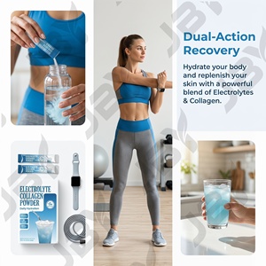 Poudre d'<span class=keywords><strong>électrolyte</strong></span>s au collagène personnalisée OEM JBY, supplément sportif à marque privée, mélange de boisson énergétique en vrac, poudre d'<span class=keywords><strong>électrolyte</strong></span>s - Product Image 6