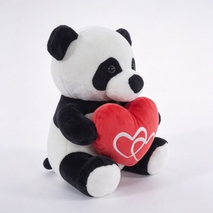 Panda personalizado con peluche de corazón, peluche de panda, animal de peluche de panda - Product Image 3