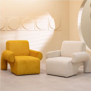 Divano Reclinabile Angolare Monoposto in Tessuto Lusso Leggero Arancione con Massaggio e Imbottitura in Spugna - <span class=keywords><strong>Moderno</strong></span> per <span class=keywords><strong>Soggiorno</strong></span>, Hotel, <span class=keywords><strong>Appartamento</strong></span> - Product Image 3
