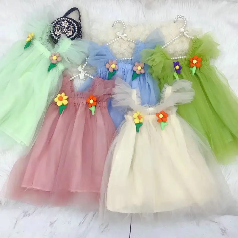 Kinder Festzug Ballkleid Blumen Kinder Baby Mädchen Kleidung Blume Mädchen Kleider Kinder Spitzen kleider