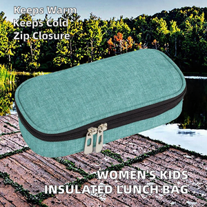 Kadın çocuk markalı Tote çanta termal yalıtımlı su geçirmez çevre dostu dikdörtgen öğle Bento soğutucu fermuar kapatma dayanıklı yapılmış - Product Image 3