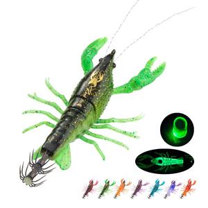 เหยื่อตก<span class=keywords><strong>ปลา</strong></span> SNEDA รุ่น<span class=keywords><strong>ใหม่</strong></span> พร้อมไฟ LED เรืองแสง เหมือนกุ้งก้ามกรามจริง เหยื่อยางสำหรับปลาหมึกและปลาทะเล - Product Image 1