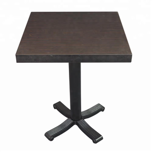 Nhà máy trực tiếp kim loại sắt bàn ăn cơ sở với bàn gỗ hàng đầu thương mại Nhà Hàng Quán Cà phê khách sạn bàn ăn. - Product Image 2