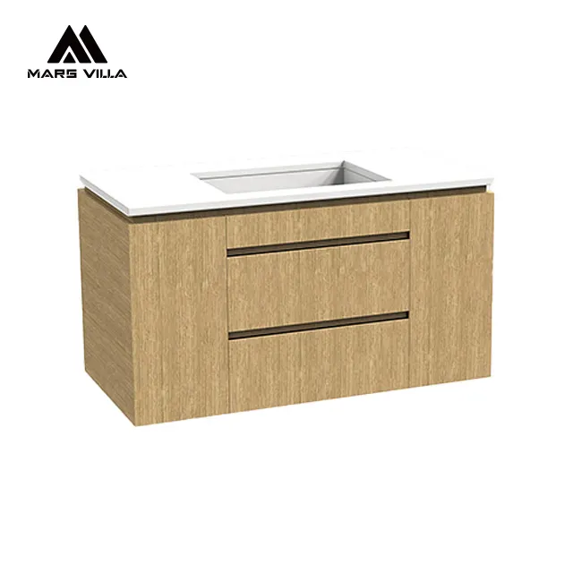 Customization Wall Mounted Solid Wood Bathroom Vanity Cabinet With Drawer