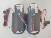 Modifications professionnelles pièces automobiles automobile silencieux fin voiture silencieux d'échappement tête de tuyau avec lumière LED
