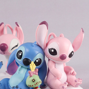 Figuras de Pareja de <span class=keywords><strong>Lilo</strong></span> y Stitch, Stitch de San Valentín, Lindos Personajes Coleccionables, Decoraciones de Escritorio - Product Image 3