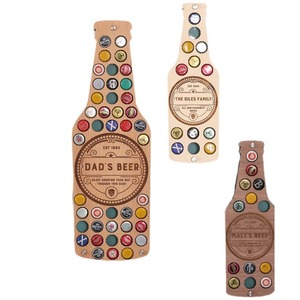 Motif personnalisé personnalisation POD fête des pères collection de bouchons de bière décoration bricolage étiquette suspendue creuse en bois - Product Image 3