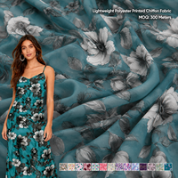 Tela de Chifón Ligera con Estampado de Flores 100% Poliéster, Suave, para Confección de Ropa, Impresión Personalizada, Suministro al por Mayor
