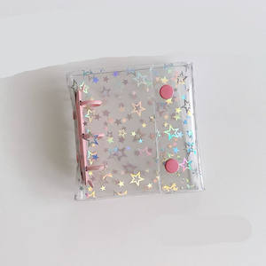 ปกสมุดโน้ตพลาสติก A8 Mini <span class=keywords><strong>3</strong></span> รู ลายเลเซอร์ดาว, สมุดแพลนเนอร์แบบใส่กระดาษได้/สมุดภาพ/อัลบั้มรูป - Product Image 6