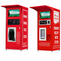 Distributore Automatico d'Acqua RO per Esterni 24H, 400 GPD, con Pagamento Tramite QR Code, Carta e Monete per la Comunità