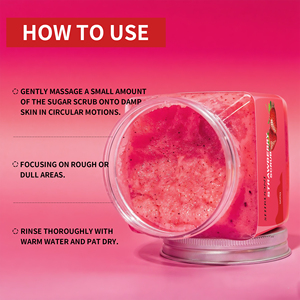 Nhãn Hiệu Riêng Dâu Tây Làm Mới Cơ Thể Chà Với Màu Hồng Đường Để Tẩy Tế Bào Chết Và Làm Hydrate - Product Image 3
