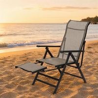 Chaise pliante d'extérieur, chaise de plage, chaise de camping, chaise de patio, chaise de pêche, chaise longue, fauteuil inclinable - Design moderne en aluminium