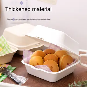 Boîte <span class=keywords><strong>de</strong></span> tiramisu <span class=keywords><strong>de</strong></span> célébrités sur <span class=keywords><strong>Internet</strong></span> Boîte à lunch biodégradable jetable pour dessert à emporter ou emballage cadeau - Product Image 2