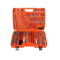 Ensemble d'outils de réparation automobile de 216 pièces, clé à cliquet, douilles, kit de réparation automobile, boîte en plastique, vente en gros par le fabricant