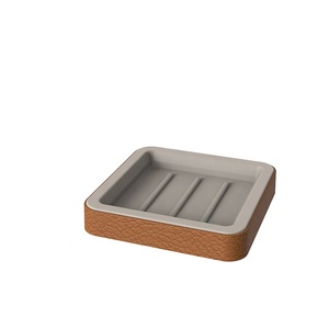 <span class=keywords><strong>Vassoio</strong></span> di Benvenuto <span class=keywords><strong>Rettangolare</strong></span> <span class=keywords><strong>in</strong></span> Pelle e <span class=keywords><strong>Legno</strong></span> EASTON, Personalizzabile con Logo, Servizio OEM Disponibile per Hotel di Lusso - Product Image 4