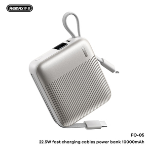 Banco de Energía FC-05 de 10000mAh con Carga Rápida de 22.5W, Cables C/L Integrados, Mini y Portátil, Incluye Cable Tipo-C Trenzado - Product Image 4
