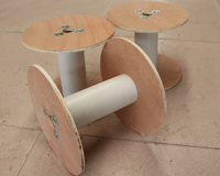 Bobine de câble en bois contreplaqué robuste BR |   Bobine industrielle vide modèle 20260414 3,5 kg pour câbles et transport logistique