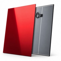 Panneau solaire en verre BIPV rouge WTEM Chine 140W, verre photovoltaïque à film mince au tellurure de cadmium, façade mur-rideau architectural IPX8