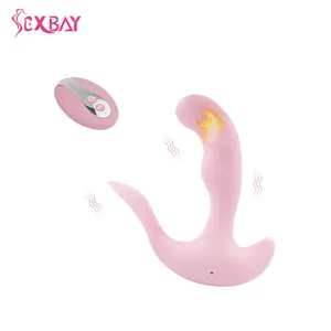 Sexbay Factory Direct Ladies Massager Heatingウェアラブルリモート10スピードシリコンアナル膣クリトリスパンティーバイブレーター