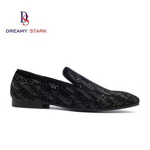 Chaussures habillées pour hommes en cuir véritable de haute qualité, confortables, à enfiler, avec logo personnalisé, design diamant DIY, faites à la main, tendance, de marque originale - Product Image 4