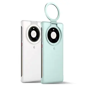 For Huawei Mate 40 Pro Ring Light Case With Reverse Charging For Fill Light Phone Photo Led Selfie Ring Fill Light Cover