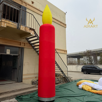 Ballon gonflable en forme de bougie pour la décoration de défilés de parcs à thème