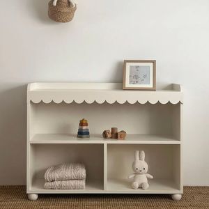 Meuble de rangement moderne de luxe avec bord ondulé, bibliothèque pour enfants, rangement pour jouets, bibliothèque, armoire de rangement en bois pour le salon - Product Image 6