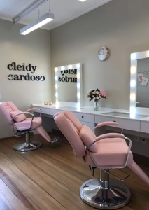 Fauteuil de beauté inclinable en cuir pour salon de coiffure, pour les sourcils, les ongles et les cils - Product Image 4