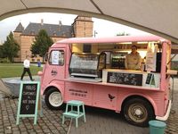 Camionnette Citroën H de qualité supérieure, rose, pour la vente de nourriture mobile, snacks de rue, camion de restauration, bus avec cuisine complète