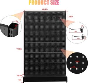 Pegboard עמדה גונדולה קמעונאית מדפי תצוגה קיר עבור אספקת משרד מכולת נוח או חנויות משקאות - Product Image 3